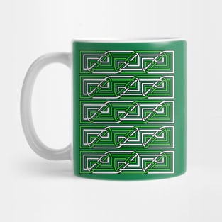 Celtic Interwoven Rectangular Knot Pattern 1 Mug